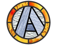 stained glass alphabets, easy alphabet letter A round suncatcher pattern for stained glass and window painting