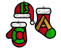 (image for) Alphabet super simple hat mitten sock set ABC