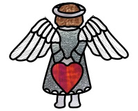 Angel heart suncatcher (image for) Angel heart suncatcher