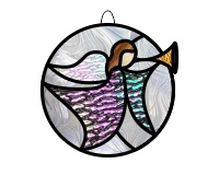(image for) Angel trumpet round ornament