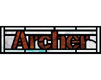 (image for) Name - Archer as a stained glass transom pattern