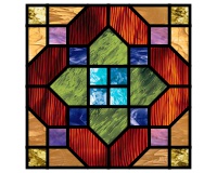 (image for) Arkansas crossroad quilt block var 3 for stained glass