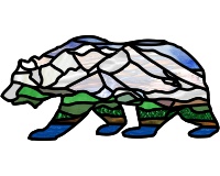 (image for) Bear, grizzly, black, Denali, Mt McKinley as background within