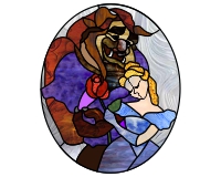 (image for) Beauty and the beast rose oval