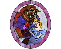 (image for) Beauty and the beast rose oval 1