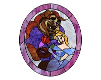 (image for) Beauty and the beast rose oval 3