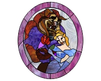 (image for) Beauty and the beast rose oval 4