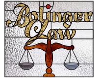 (image for) Bolinger Law - law practice custom stained glass pattern
