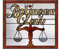 (image for) Law practice custom stained glass pattern w border