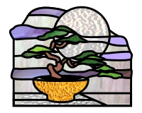 (image for) Bonsai and moon var 1 abstract