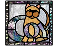 (image for) Cat Coy (name) stained glass pattern