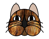 (image for) Cat suncatcher face