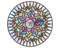 Chakra Sahasrara variation 3, pattern for stained glass mandala (image for) Chakra Sahasrara variation 3, pattern for stained glass mandala