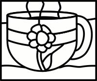 custom stained glass pattern from a child's drawing or your drawing or sketch