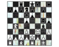(image for) Chess board game 1 for stained glass (a pattern)