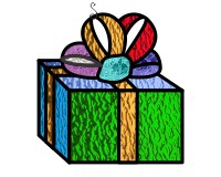 (image for) Christmas box 1, suncatcher pattern, for stained glass