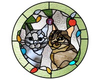 (image for) Christmas cats and lights round