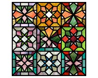 (image for) Christmas double quilt star x 4a