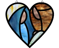 (image for) Christmas heart nativity suncatcher 2