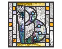 (image for) Contemporary "B" simpler, letter pattern for stained glass
