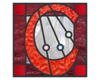 (image for) Contemporary "C" simpler, letter pattern for stained glass