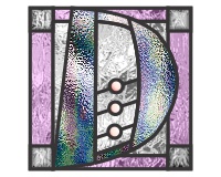 (image for) Contemporary "D" simpler, letter pattern for stained glass