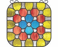 (image for) Crochet granny square simple (stained glass suncatcher)