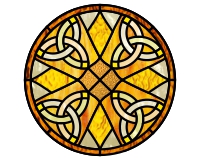 Cross - triquetra 4 pattern for stained glass (image for) Cross - triquetra 4 pattern for stained glass