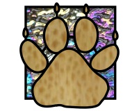 (image for) Dog paw 10 (suncatcher for stained glass)
