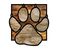 (image for) Dog paw 11 (suncatcher pattern)