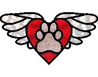 (image for) Dog paw variety, version 3 suncatcher memorial pattern