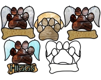 (image for) Dog paw suncatchers (5 patterns)