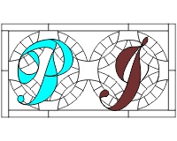 (image for) Double wedding ring stained glass pattern P and J