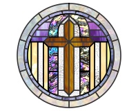 Cross abstract, prairie style, with two round borders (image for) Cross abstract, prairie style, with two round borders