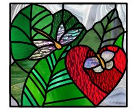 (image for) Dragonfly butterfly leaves heart - 2