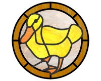 (image for) Duck, totally cute stained glass pattern