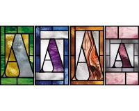 easy alphabet letter A pattern for stained glass , stained glass alphabets