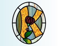 (image for) Easy oval alphabet "K" var 2