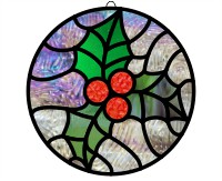 (image for) 58 patterns for holiday stained glass suncatchers, ornaments