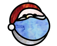 (image for) easy santa masked covid 19 suncatcher pattern