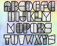 (image for) Easy smooth alphabet, for stained glass, A - Z virtual book