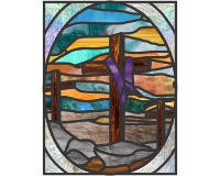 Easy stained glass easter egg 8 three crosses (image for) Easy stained glass easter egg 8 three crosses