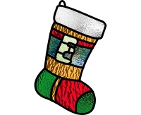 (image for) Stocking alphabet, letter "E" pattern for stained glass