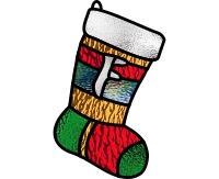 (image for) Stocking alphabet, letter "F" pattern for stained glass