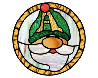 (image for) Elf-a-bet, Elf Alphabet letter A pattern for stained glass