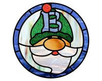 (image for) Elf-a-bet, Elf Alphabet letter B pattern for stained glass