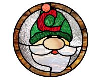 (image for) Elf-a-bet, Elf Alphabet letter C pattern for stained glass