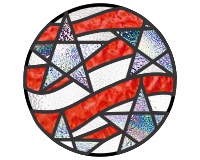 (image for) US flag, 2024, round, stars and stripes