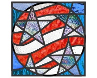 (image for) US flag, 2024, square, stars and stripes suncatcher, pdf file