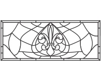 (image for) Fleur de lis transom pattern 30 x 12